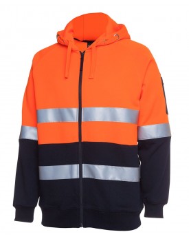 Hi Vis (D+N) Full Zip Fleecy Hoodie